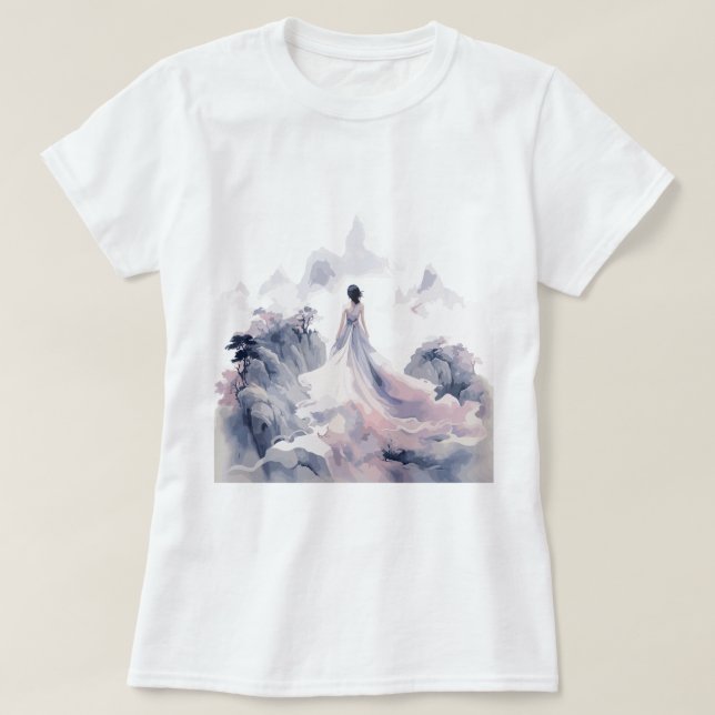 T-shirt Robe d'aquarelle Dreamy (Design devant)