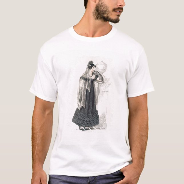 T-shirt Robe de deuil, plat de mode du représentant (Devant)