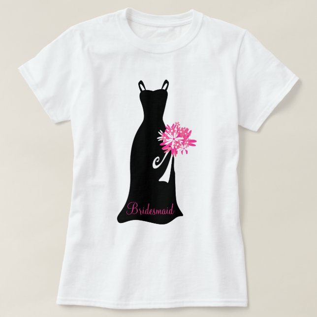 T-shirt Robe de femme de chambre noire (Design devant)
