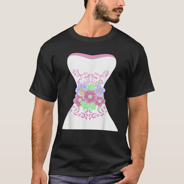 T-shirt Robe de mariée simple cadeau pour cadeau de douche (Devant)