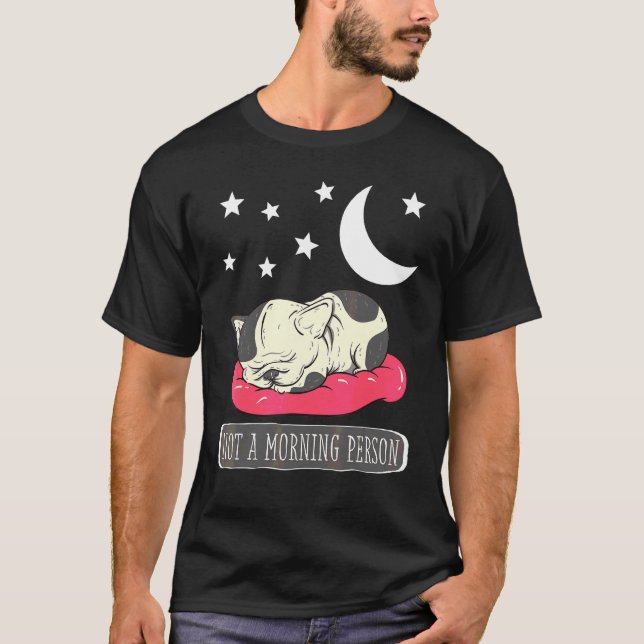T-shirt Robe de nuit du pyjama de chien de taureau françai (Devant)
