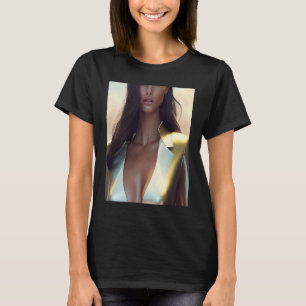 T-shirt Robe d'or femme Top Blouse Look Inspire Soft Hair