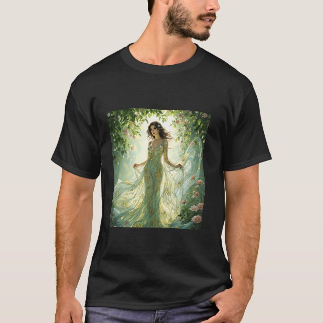 T-shirt Robe florale fluide de fantaisie (Devant)