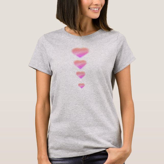 T-shirt robe sans manches rose cœur (Devant)