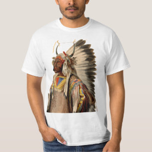 T-shirt Robe tribale de tête de chef indien de Natif