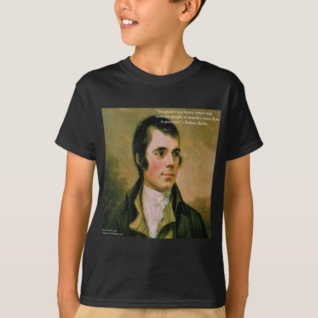 T-shirt Robert Burns & Célèbre Citation de Soupçon (Devant)