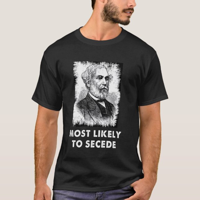 T-shirt Robert E. Lee Secede Drôle Guerre civile (Devant)