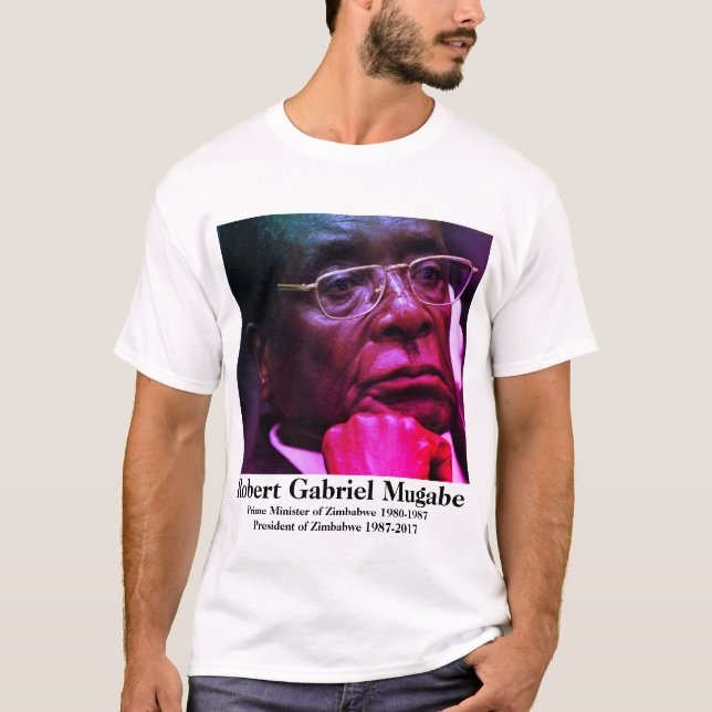 T-shirt Robert G. Mugabe, président du Zimbabwe (Devant)