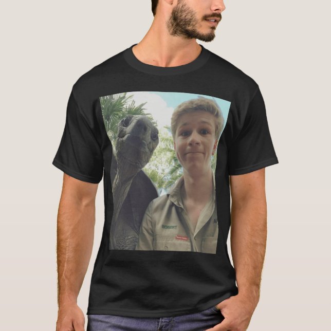 T-shirt Robert Irwin avec garçon tortue (Devant)