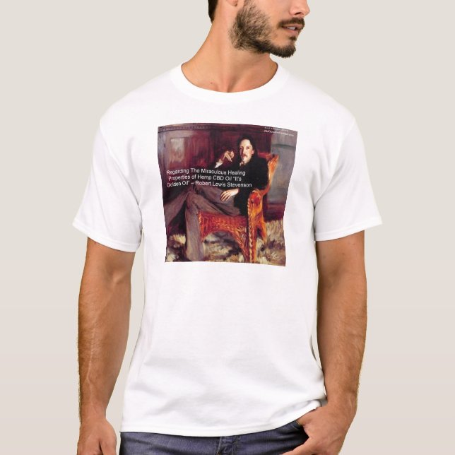 T-shirt Robert Louis Stevenson & Citation CBD est de l'Hui (Devant)
