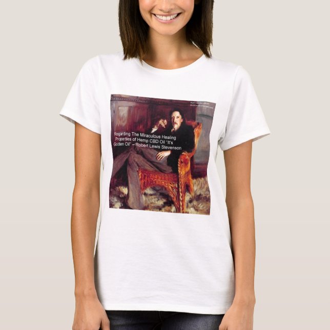 T-shirt Robert Louis Stevenson & Citation CBD est de l'Hui (Devant)