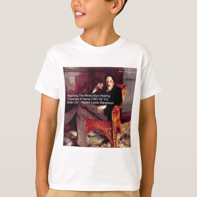 T-shirt Robert Louis Stevenson & Citation CBD est de l'Hui (Devant)