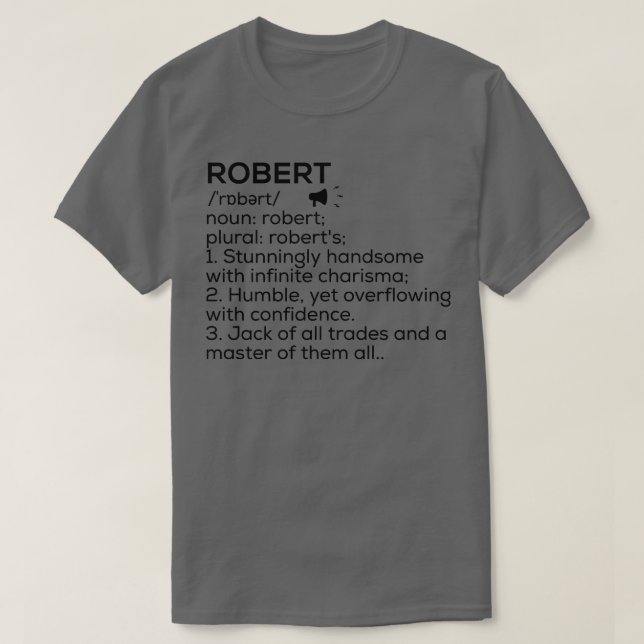 T-shirt Robert Nom Définition Robert Signification Robert  (Design devant)