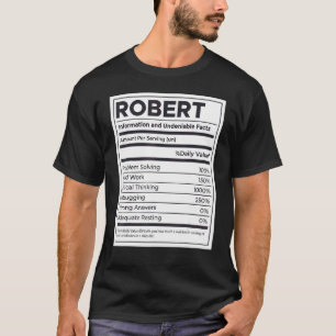 T-shirt Robert Nutrition Information Problème Résoudre Dur