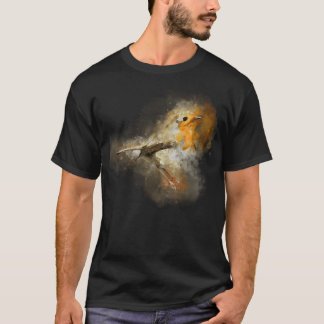 T-shirt Robin Bird Aquarelle Boho Style