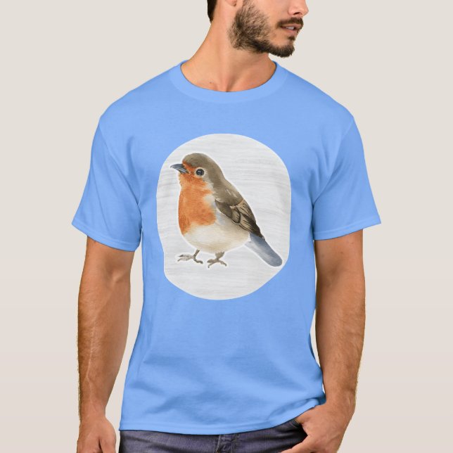 T-shirt Robin Bird Aquarelle Dessin drôle (Devant)