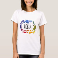 Robin Name Niedlich farbiges Geschenk Name Robin