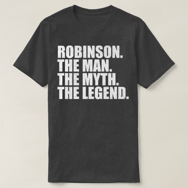 T-shirt Robinson Nom Robinson prénom Robinson (Design devant)