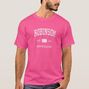 T-shirt Robinson North Dakota Et Sports Athlétiques Vintag