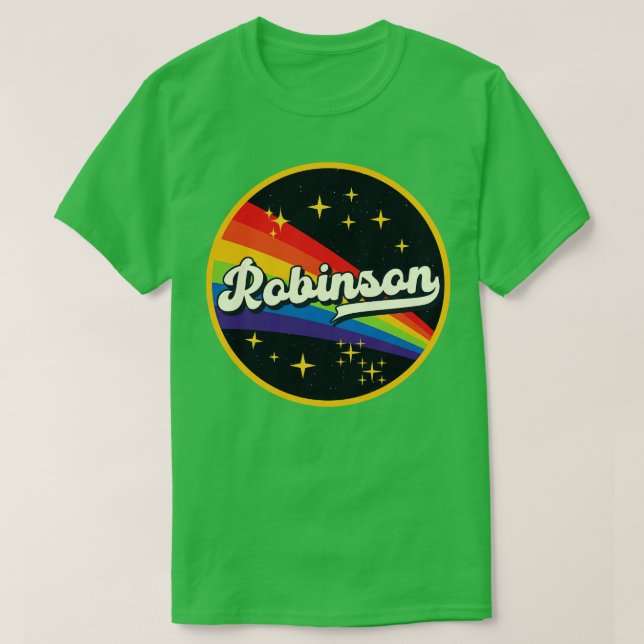 T-shirt Robinson Rainbow Dans L'Espace Style Vintage (Design devant)