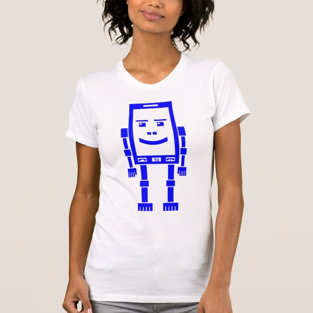 T-shirt Robo Téléphone - Bleu (Devant)