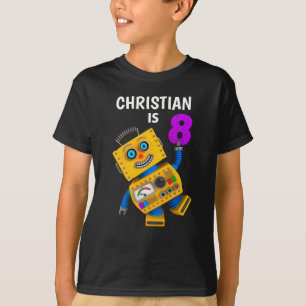 T-shirt Robot 8 ans personnalisable