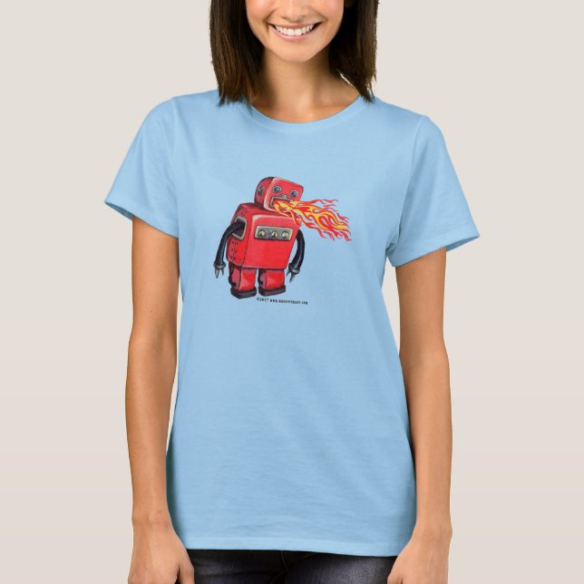 T-shirt Robot à respiration incendie (Devant)