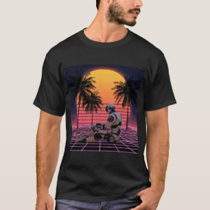 T-shirt Robot au repos dans le paradis néon