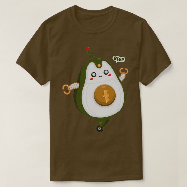 T-shirt Robot AvoBot x27Beepx27 Avocado (Design devant)