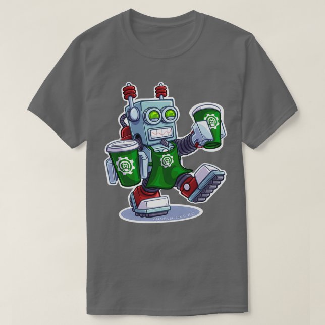T-shirt Robot BaristaBot 9000 (Design devant)