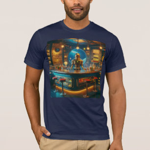 T-shirt Robot Barman dans le bar interstellaire miteux de