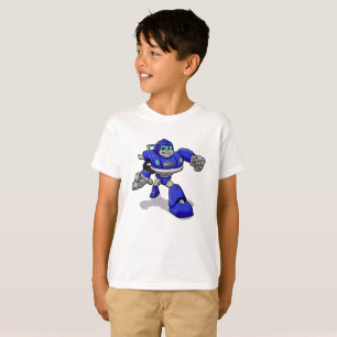 T-shirt Robot bleu pour enfants - Choisir la couleur arri