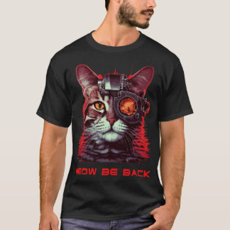 T-shirt Robot Cat Retro 80s 90s