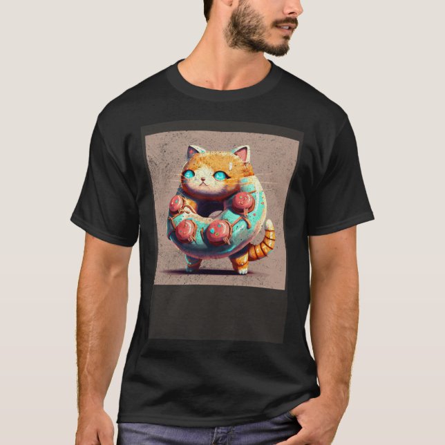 T-shirt Robot Chat Beignet (Devant)