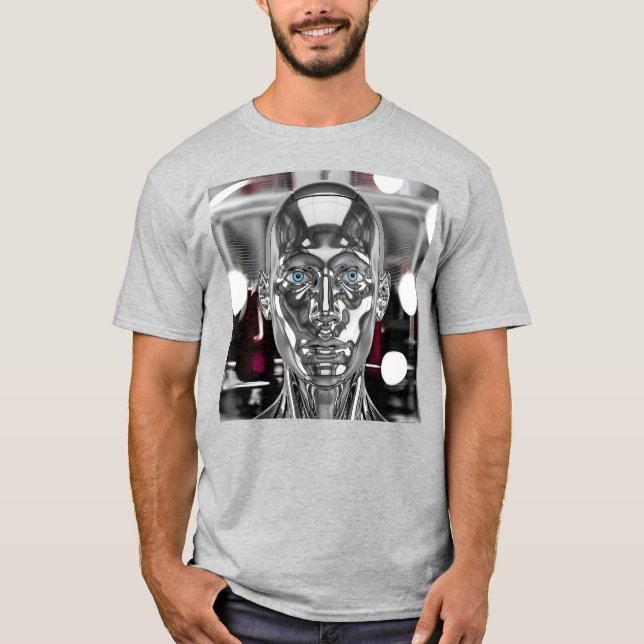 T-shirt Robot chromé pacifique (Devant)