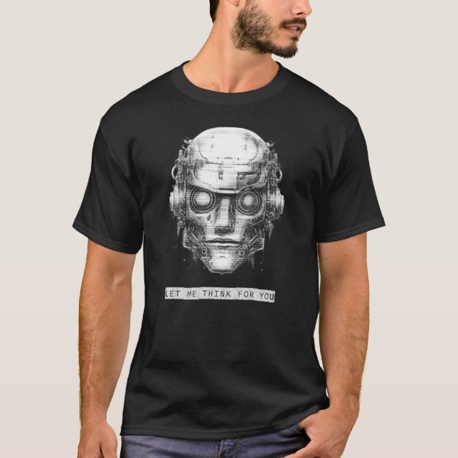 T-shirt Robot Cyberpunk de contrôle mental (Devant)