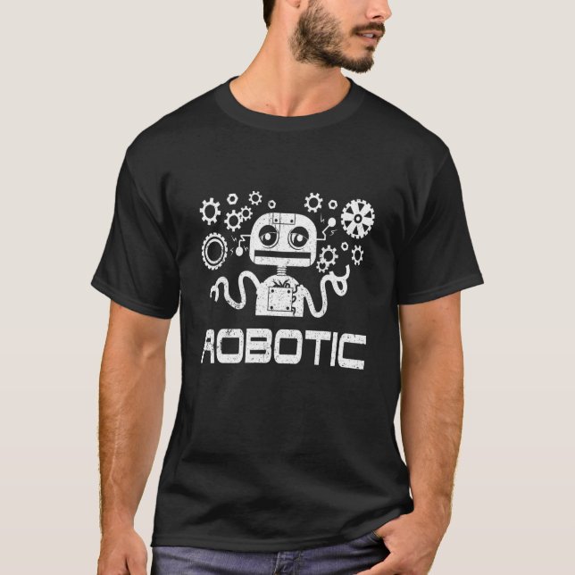 T-shirt Robot Cyborg Machine Robotique Ingénieur Ai Techno (Devant)