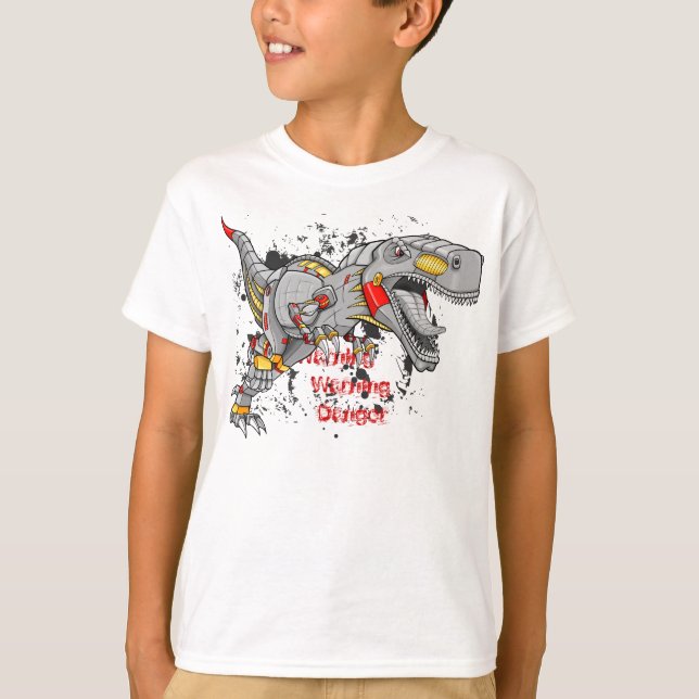 T-shirt Robot Cyborg Tyrannosaurus Chemise Dinosaur (Devant)