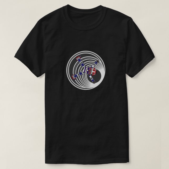 T-shirt Robot Dans Blackhole (Design devant)