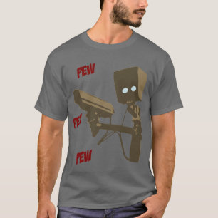 T-shirt Robot d'arme à feu de radar à laser de banc de