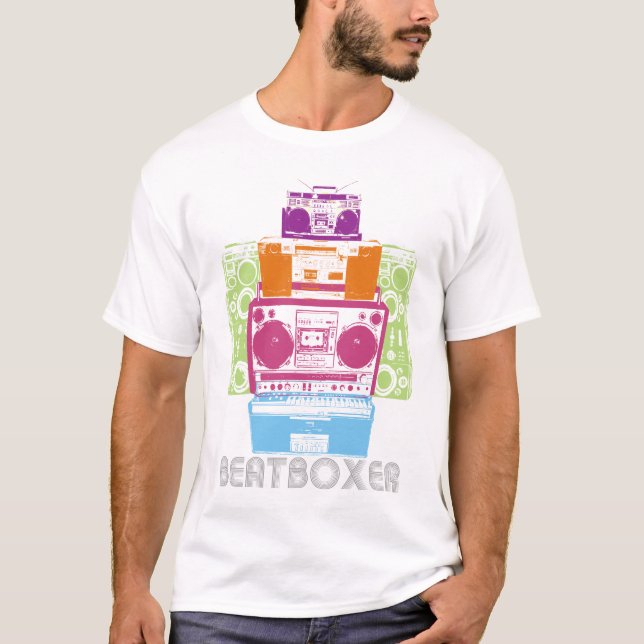 T-shirt robot de 80s BeatBoxer (Devant)