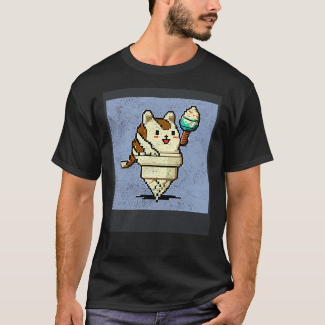 T-shirt Robot de chat glace (Devant)