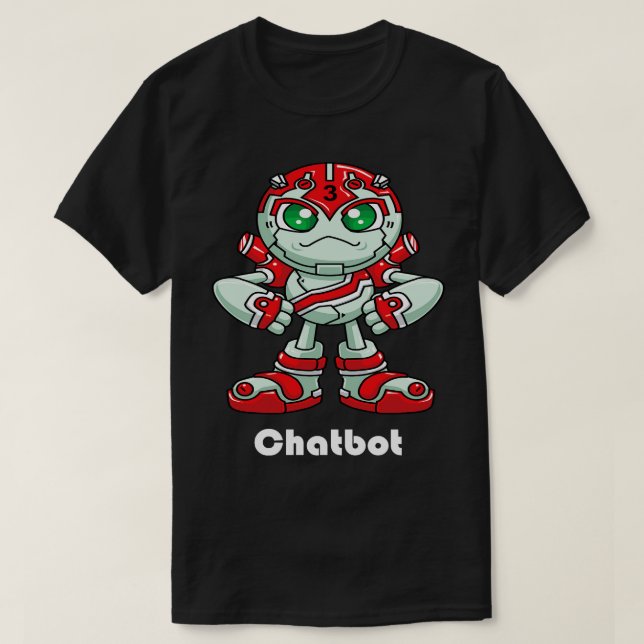T-shirt Robot de Chatbot 2 (Design devant)