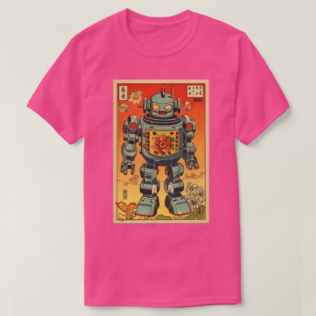 T-shirt Robot de fleurs (Design devant)
