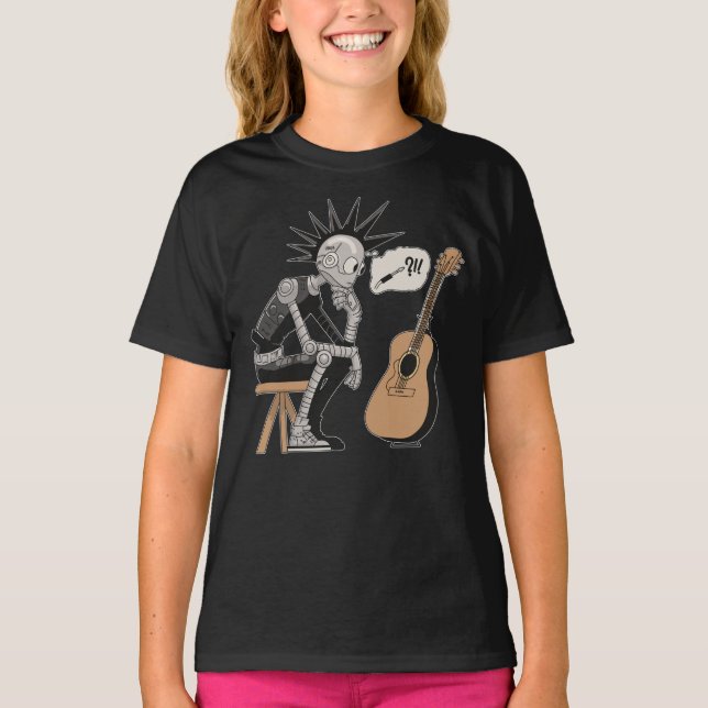 T-shirt Robot de musique confus (Devant)