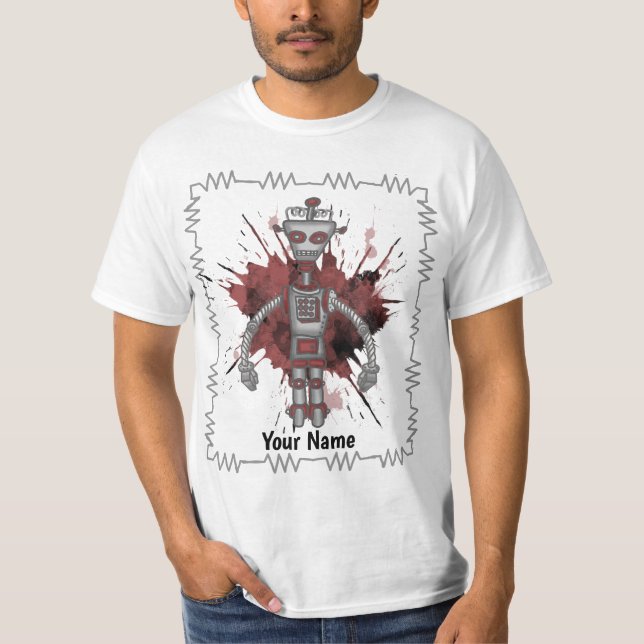 T-shirt Robot de science-fiction deux  (Devant)