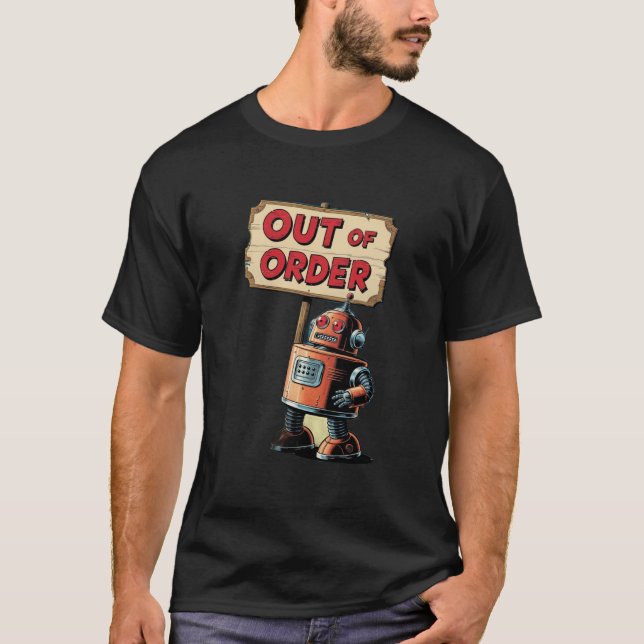 T-shirt robot des années 50 (Devant)