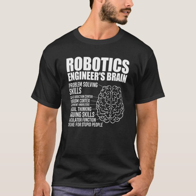 T-shirt Robot Engineer cite Robotics Engineers Cerveau (Devant)