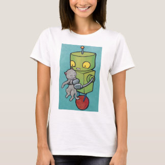 T-shirt Robot et Grey Kitty