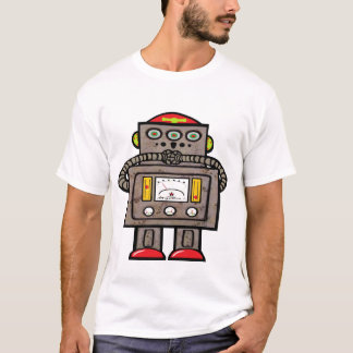 T-shirt Robot étonné observé par 3